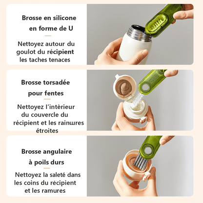 Lamgool 3-en-1 Brosse de nettoyage multifonction en silicone
