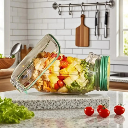 Le dosette de salade original, un récipient à salade portable avec un couvercle à ouverture latérale, est parfait pour un usage domestique, des fournitures d'activités de plein air - Stortime
