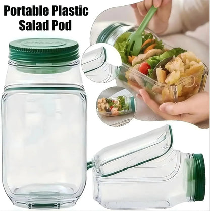 Le dosette de salade original, un récipient à salade portable avec un couvercle à ouverture latérale, est parfait pour un usage domestique, des fournitures d'activités de plein air - Stortime