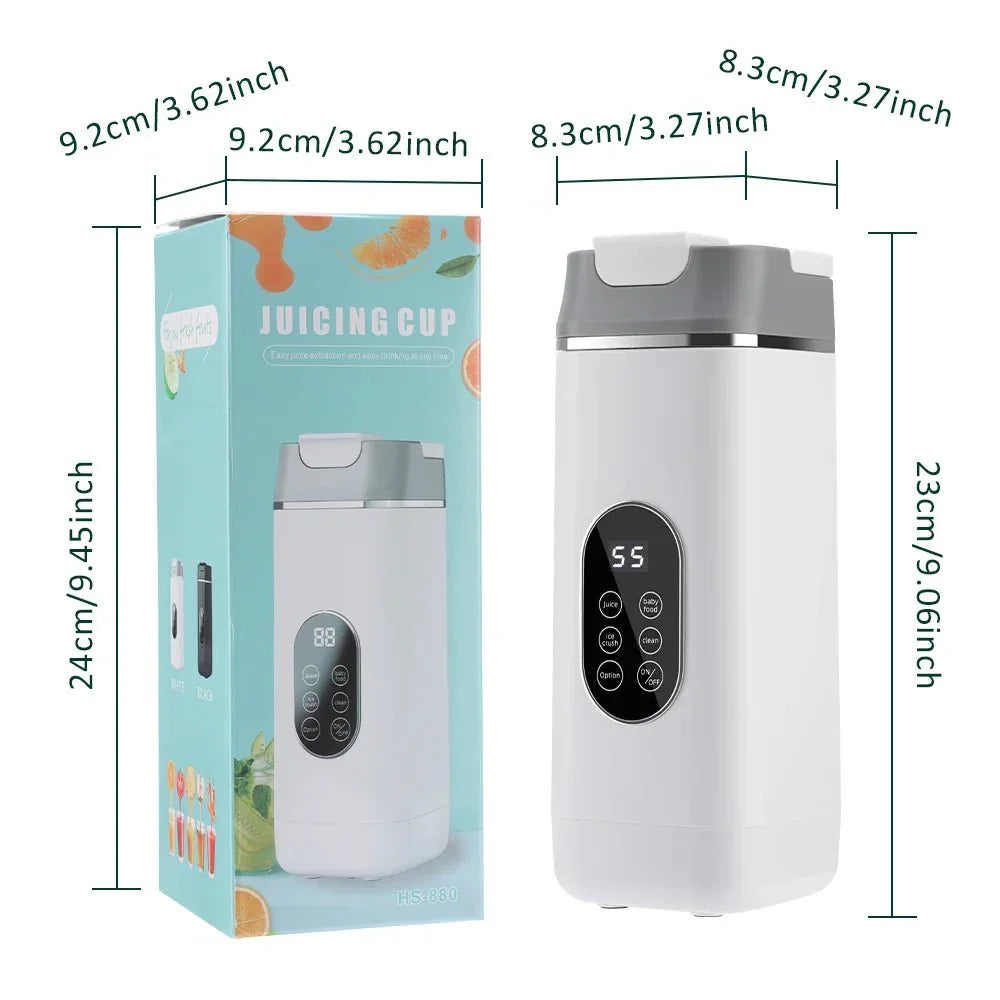 Presse-agrumes électrique à 6 lames, 2 tasses pour voyage, mélangeur de presse-agrumes Portable, Charge Usb, jus de fruits frais, mélangeur personnel, Smoothie - Stortime