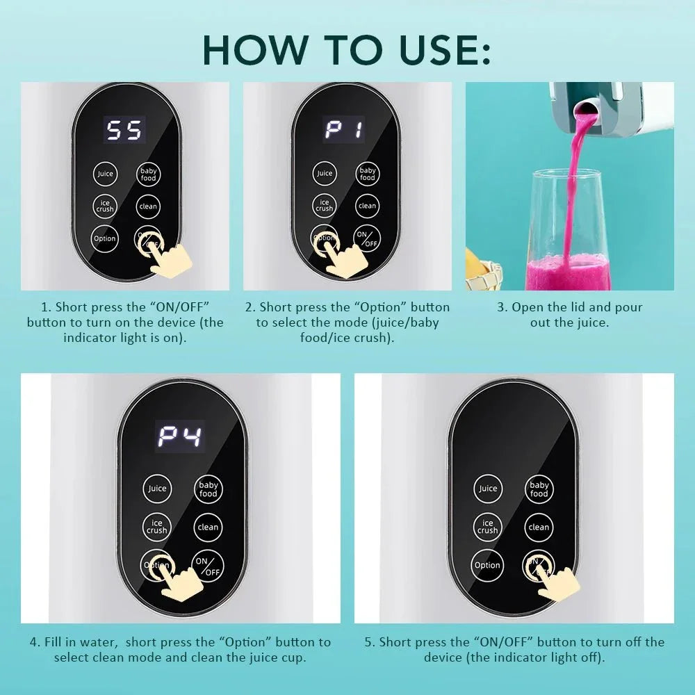 Presse-agrumes électrique à 6 lames, 2 tasses pour voyage, mélangeur de presse-agrumes Portable, Charge Usb, jus de fruits frais, mélangeur personnel, Smoothie - Stortime